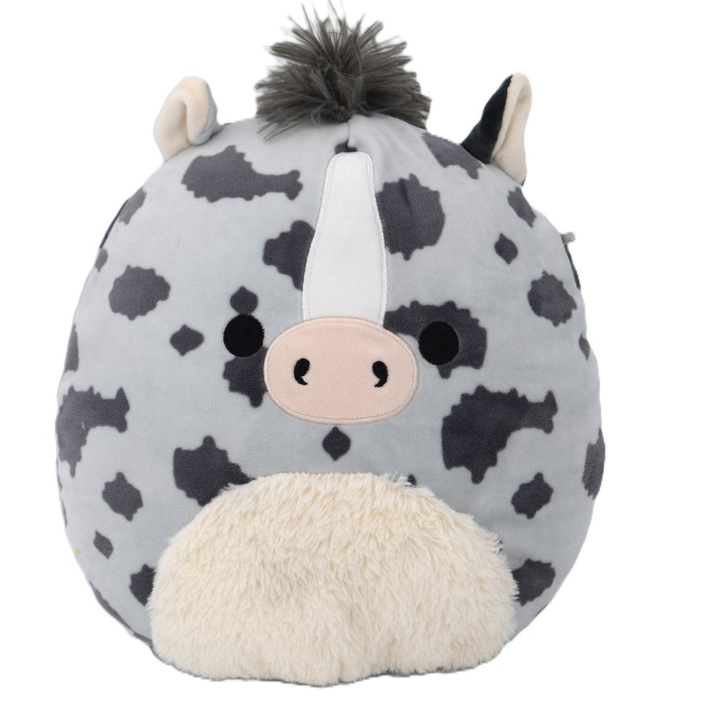 Squishmallows Grady the Grey Horse 11 Inch Grey Blue Spotted Excellent Plush Toy